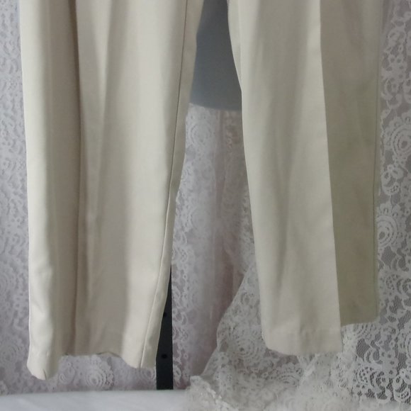 Beige Dress Pants Slacks Straight Leg Size 12 CB Collection - Picture 4 of 5